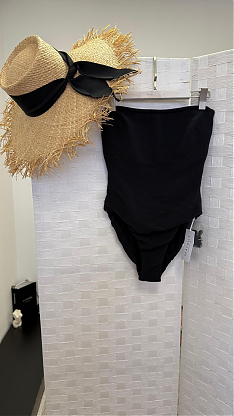 Слитный купальник без лямок  Seafolly черный